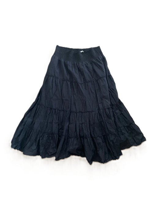 Jupon long noir Pimkie – esprit bohème, longueur mi-mollet