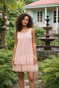 👗 Robe Promod rose poudré – dentelle bohème chic